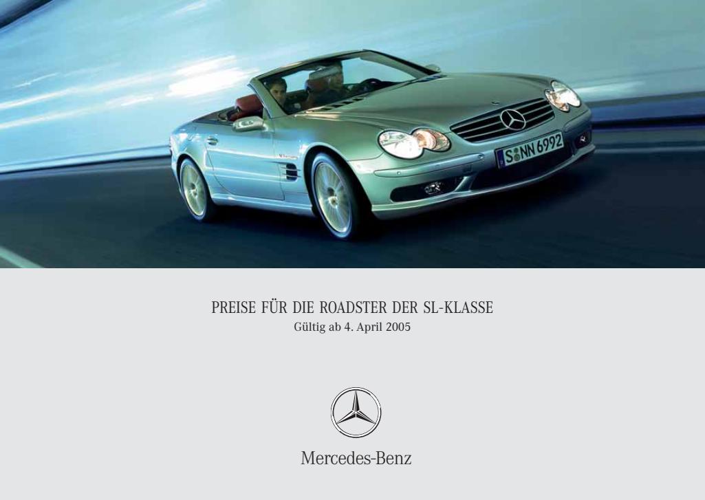 Mercedes-Benz R 230 SL-Klasse Preisliste 04/2005
