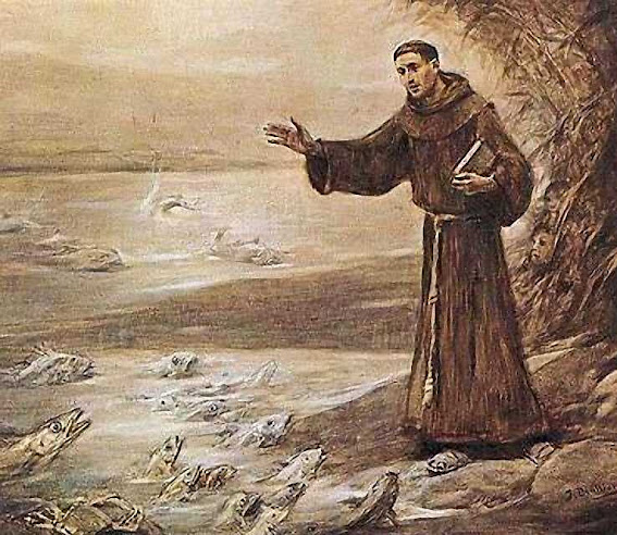 Santo Antônio pregando aos peixes