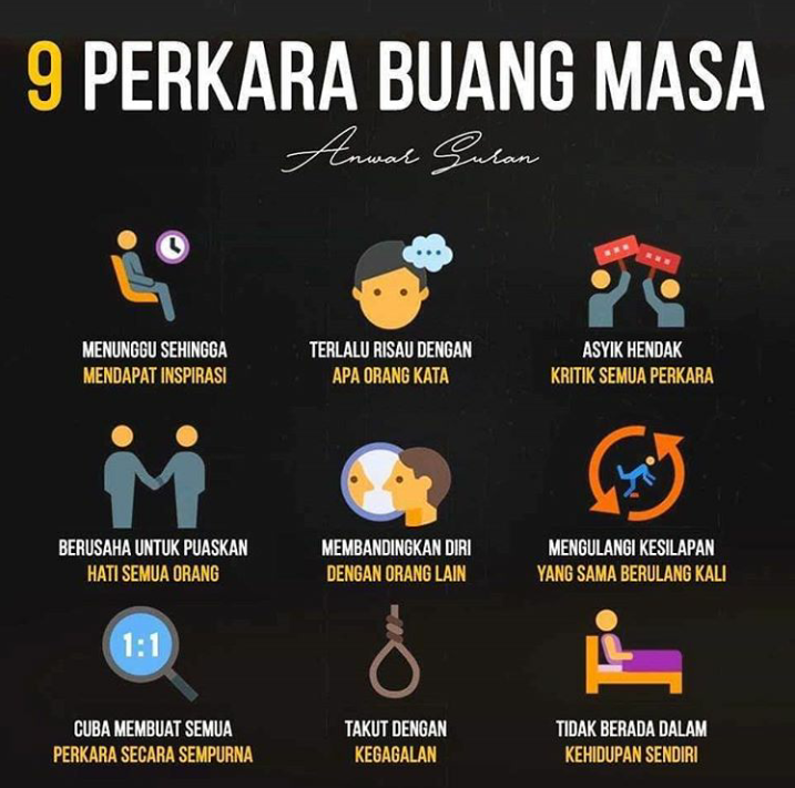 9 PERKARA BUANG MASA