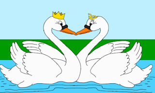Akhir ceritanya: The ugly duckling become a beautiful swans and find his mate.