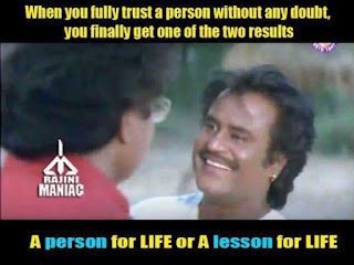 A Person for Life or A Lesson for Life - Motivation Memes - Rajnikanth Memes - Tamil Messenger