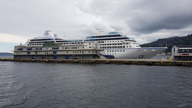 Cruise ship Nautica in Bergen, Norway; Oceania Cruises