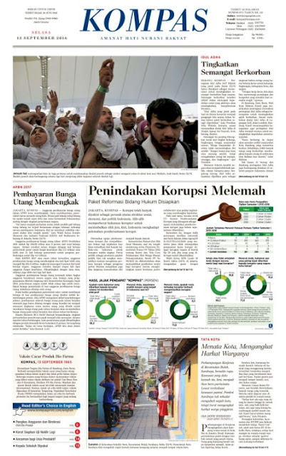 Kompas Edisi Selasa 13 September 2016