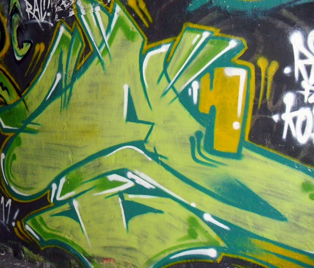 Green Graffiti Letters byJSN