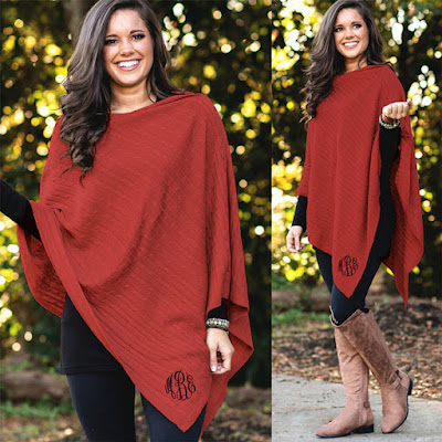 Monogrammed Poncho