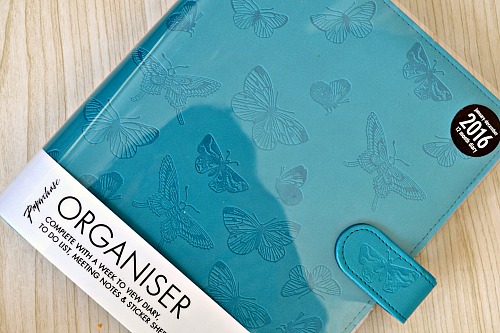 Butterfly teal A5 organiser review