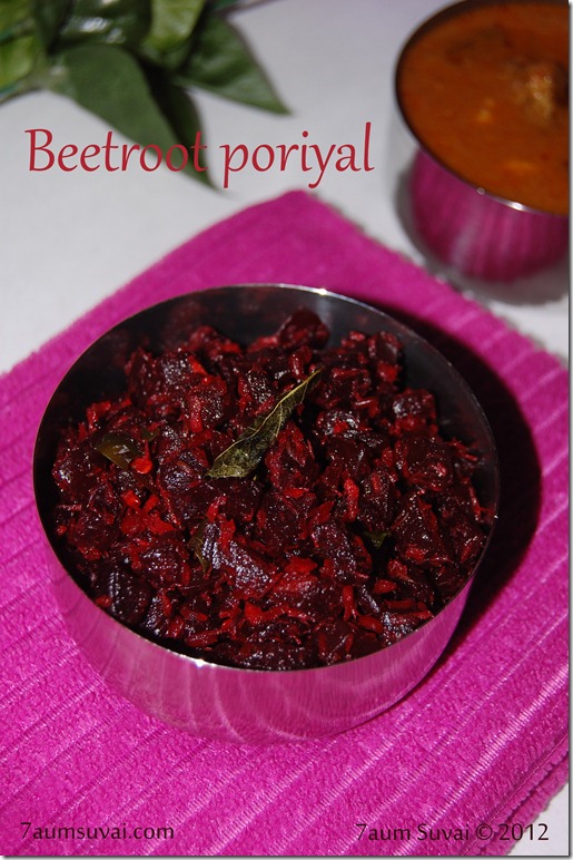 Beetroot poriyal