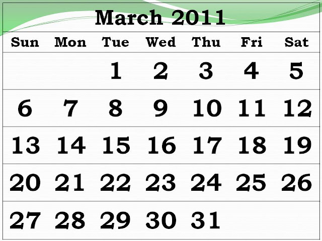 calendars for march 2011. March 2011 CD Calendar Sheet