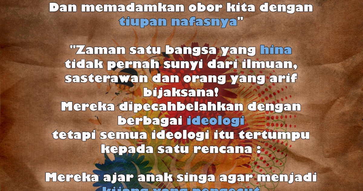  KATA  KATA  TAK TERKATA Puisi  Harapan  buat Pemuda