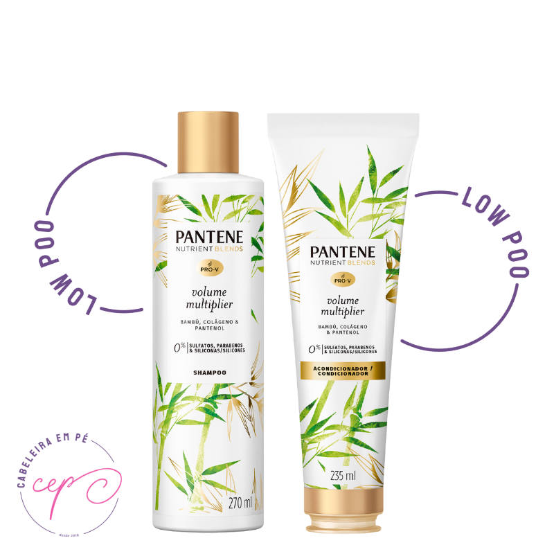 Shampoo e Condicionador Volume Multiplier - Pantene (Low Poo)