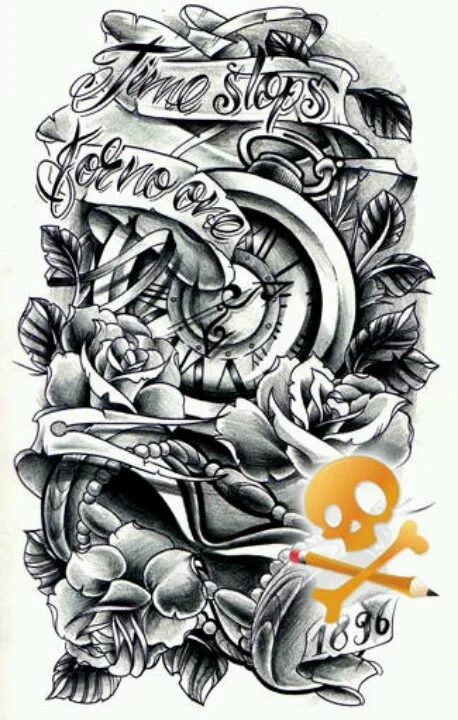 dibujos de tatuajes de relojes de arena