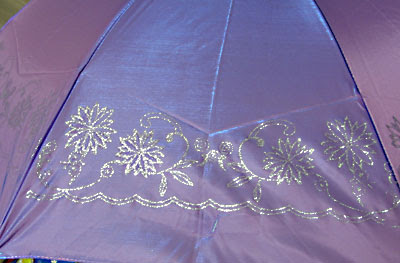metallic frosted umbrella