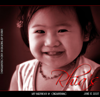 Rhia's firsy birthday bash album layout