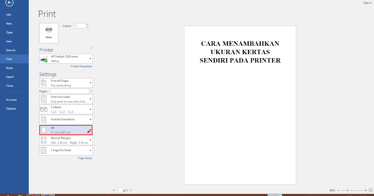 Cara Menambahkan Ukuran Kertas Sendiri Pada Printer 