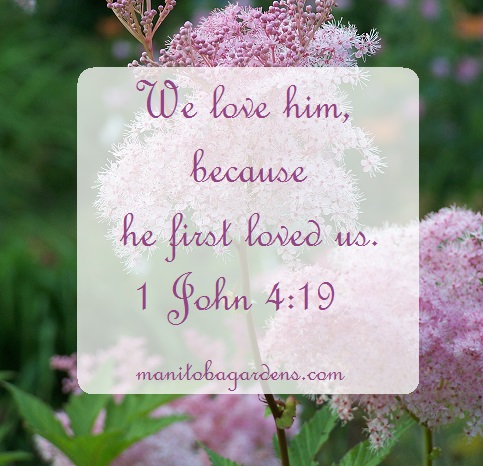 1 John 4:19 We love him because he first loved us