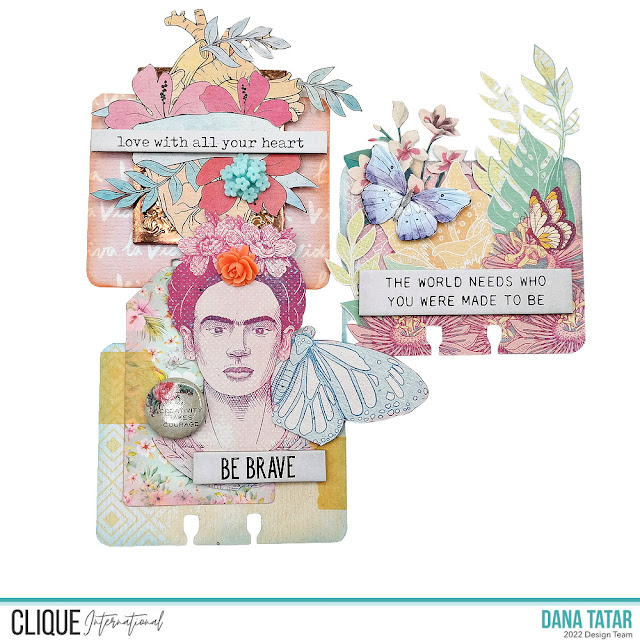 Mixed Media Frida Kahlo Inspired MemoryDex Cards