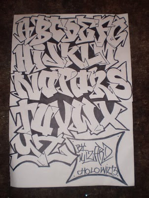 Graffiti Alphabet Letters AZ by Wizard Cholowiz13