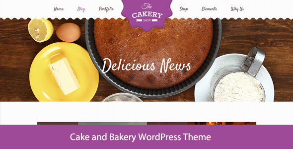 Free Download Cakery Cake WordPress Theme