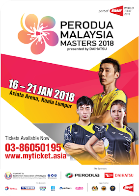 Seputar Bulutangkis: Draws – PERODUA Malaysia Masters 2018 