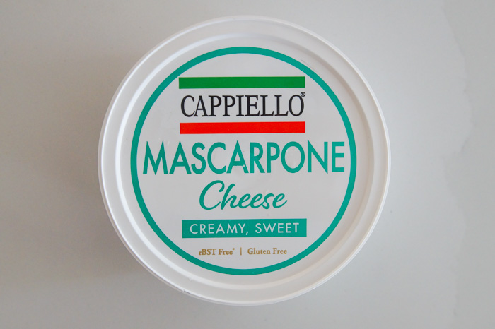 tub of mascarpone cheese