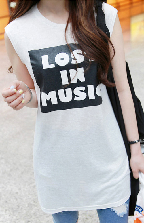 LOST IN MUSIC Print Top