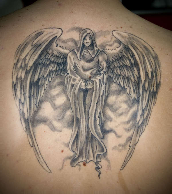 Angel tattoo is great design ideas for girls and men who want 