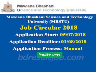 MBSTU Job Circular 2018