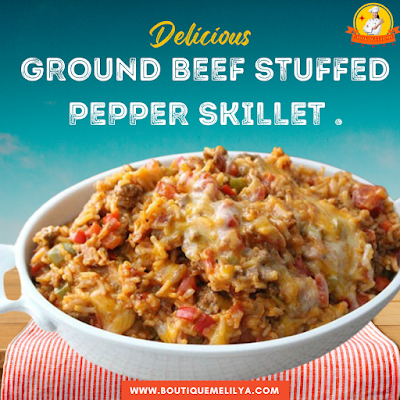 Ground Beef Stuffed Pepper Skillet .