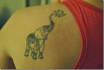 3d elephant tattoo small