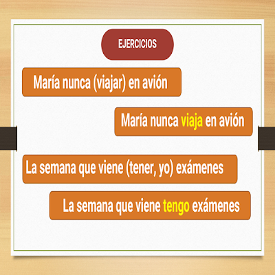تمارين على استخدامات المضارع البسيط في اللغة الإسبانية
