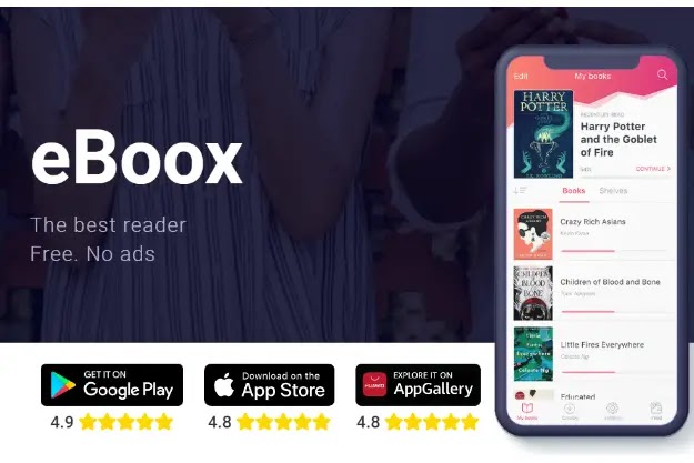 eBoox - Από τα καλύτερα δωρεάν προγράμματα ανάγνωσης βιβλίων για smartphones