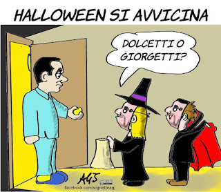 halloween, salvini, giorgetti, decreto fiscale, manine, vignetta, satira