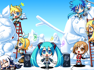 akita neru chibi hatsune miku kagamine len kagamine rin kaito meiko vocaloid yowane haku