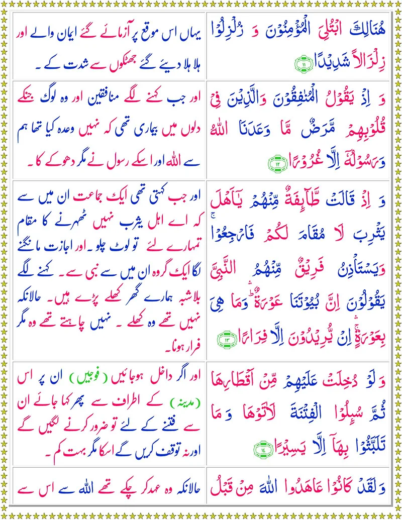 Surah Al Ahzab with Urdu Translation,Quran,Quran with Urdu Translation,