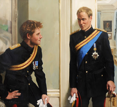 prince william and harry portrait. prince william and harry
