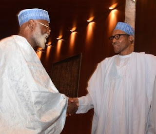 Abdusalami, Buhari In Closed Door Meet In Aso Rock