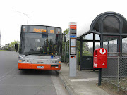 First bus off the rank  and part of the reason for the rapid rise in . (yellow orbiter pines shopping mall doncaster east)