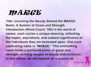 meaning of the name "MARGE"