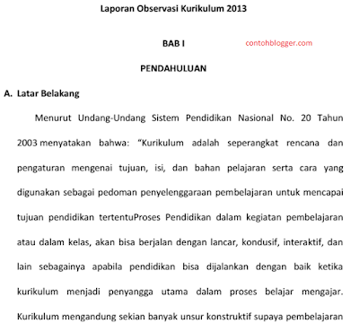 Download Contoh Makalah Observasi Terbaru