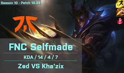 FNC Selfmade Zed JG vs G2 Jankos Khazix - EUW 10.22