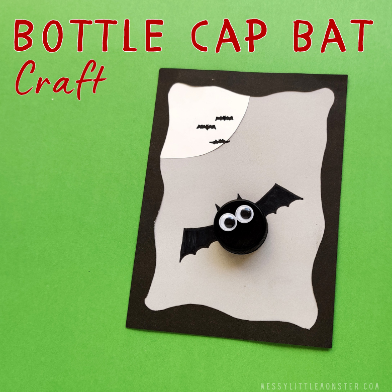 bottle cap bat craft for kids