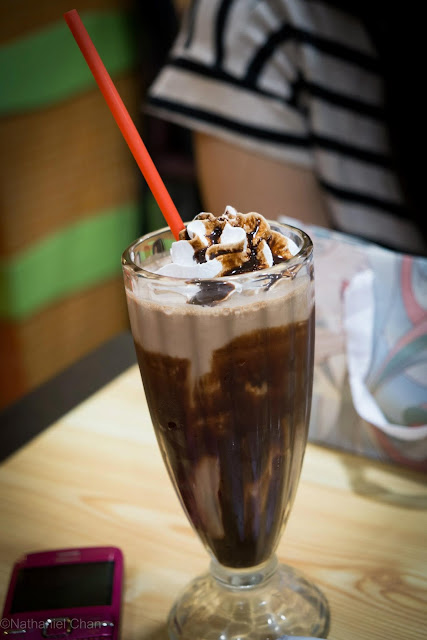 Chocolate Milkshake of Chocolate Spoon