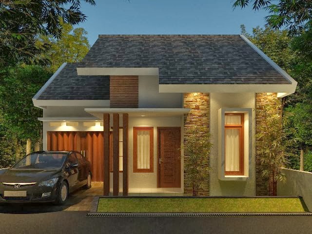  Bentuk  Depan Rumah  Modern Desain Model Gambar Denah Rumah  