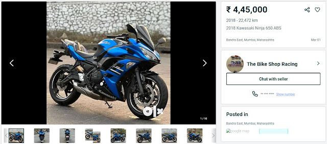 Ninja 650 ABS Resale Price