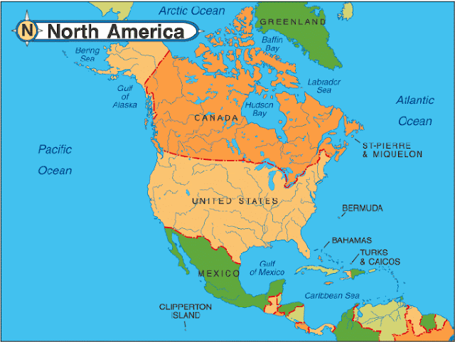 north america map