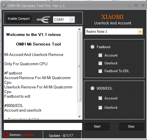 OMH Mi Services Tool Pro V1.1