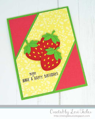 Have a Berry Happy Birthday card-designed by Lori Tecler/Inking Aloud-stamps and dies from Lawn Fawn