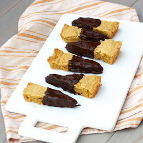 Chocolate Dipped Pumpkin Shortbread | The Sweets Life