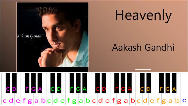 Heavenly by Aakash Gandhi Piano / Keyboard Easy Letter Notes for Beginners