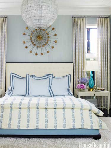 house beautiful traditional blue and white master bedroom design